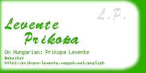 levente prikopa business card